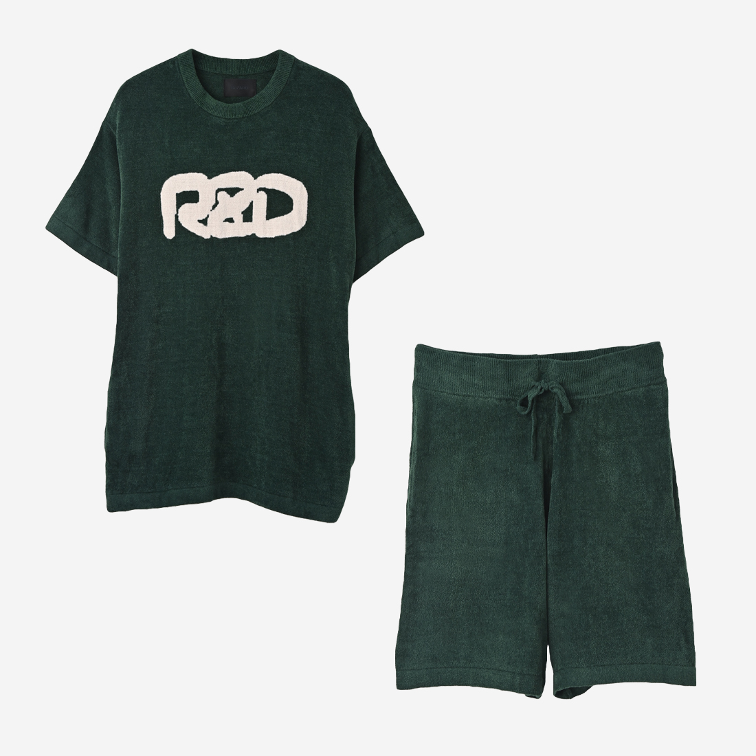 【【ReZARD】SETUP Towel fabric Room Wear Small Logo（Half pants）(Green)